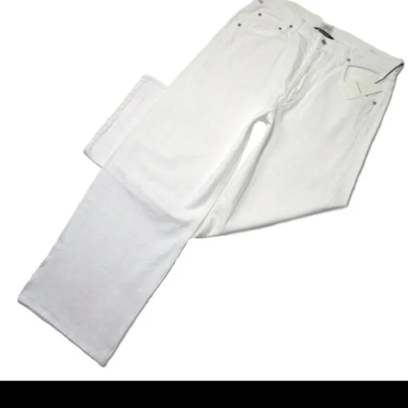 White Wide-Leg Cropped Pants